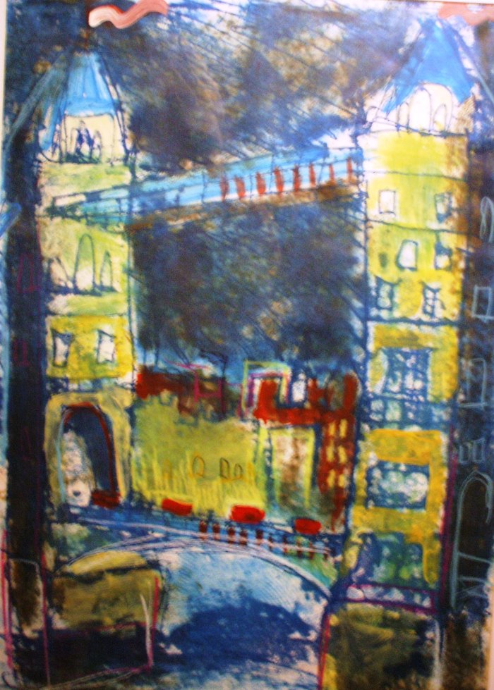 Tower Bridge | Monoprint | 398 x 514mm | Original Sold, Available as a Print