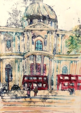 St Paul's Cathedral | Monoprint | 390 x 458mm | Original sold, available as a print.