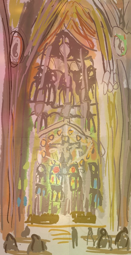 Glowing La Sagrada Familia | Digital | 210 x 297mm | £150