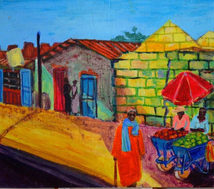 Gambian Back Street | Acrylic | 300 x 225mm | £280