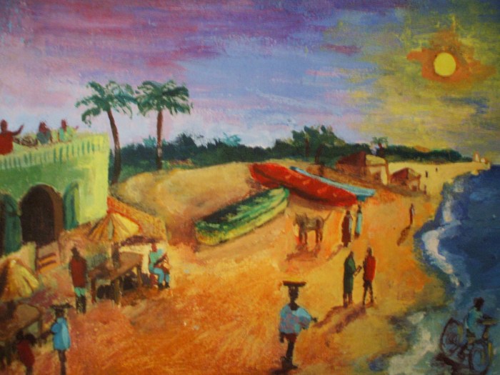 My Favourite Gambian Beach | Acrylic | 440 x 300mm | Original sold, available as a print