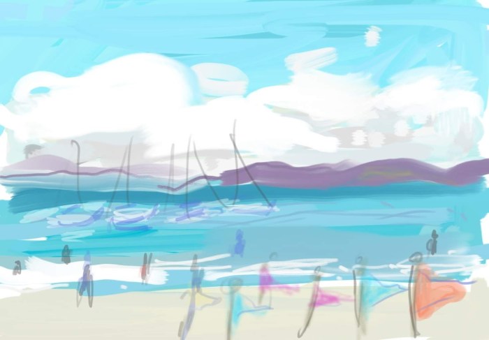 Flags at St Cast, Brittany | Digital Art | 297 x 150 | £150