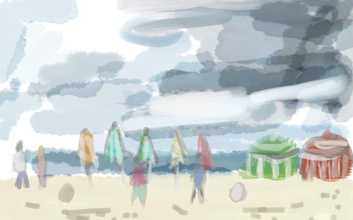 Rain coming in Trouville, Brittany | Digital Art | 297 x 210 | £150