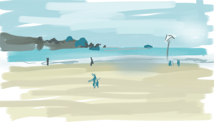 Rocky Morgat Beach, Brittany | Digital Art | 297 x 210mm | £150