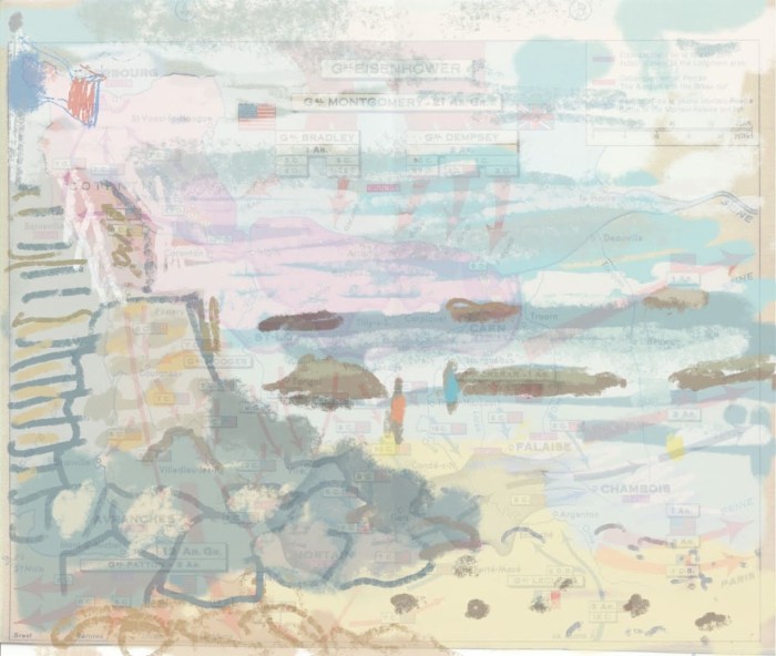 Mulberry Harbour, Normandy | Digital Art | 297 x 210mm | £150