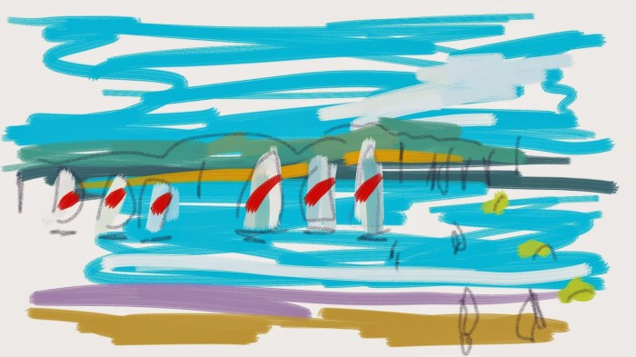 Sailing at St. Jacut de la Mer, Brittany | Digital Art | 297 x 210mm | £150
