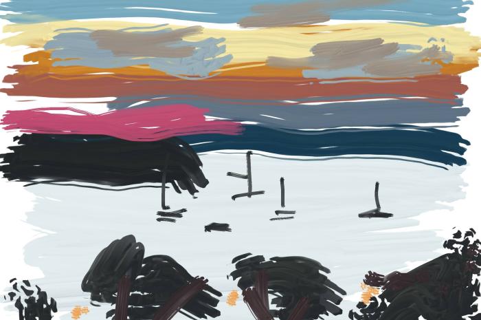 Sandbanks Sunset | Digital Art | 297 x 210mm | £150