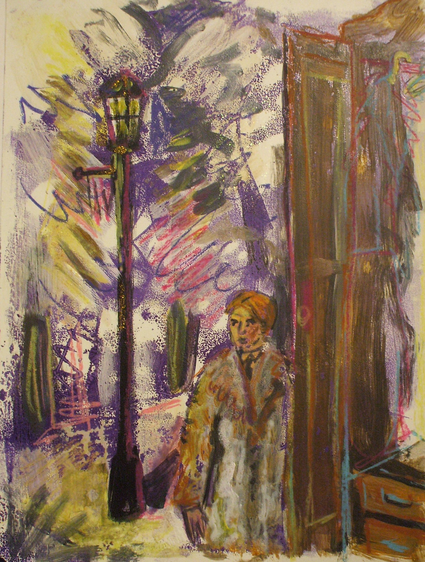 'Edmund walks into Narnia' | Monoprint and Mixed Media' | 420 x 297mm | £395