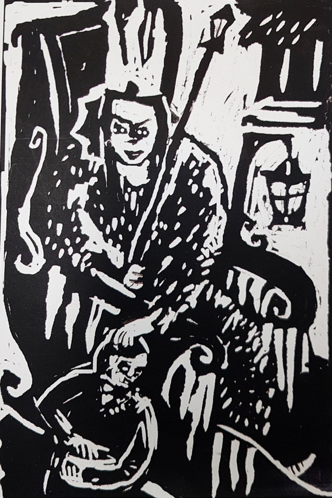 'The White Witch tempts Edmund' | Lino print | 148 x 210mm | £195